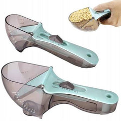 Hot Saling Plastic Adjustable Measuring Spoon with Adjustable Scale Level Kitchen Metering Spoon