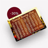 Umrah Saving Box - Wooden Umrah Saving Box - 280 Days Savings Plan-Gift for Muslims Money Saving Box
