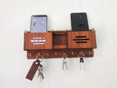 Lifestyle Glory Brand GEOMETRIC multipurpose design Wood Key Holder I 8 Hocks I Brown I Home Decoration