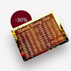 Umrah Saving Box - Wooden Umrah Saving Box - 280 Days Savings Plan-Gift for Muslims Money Saving Box